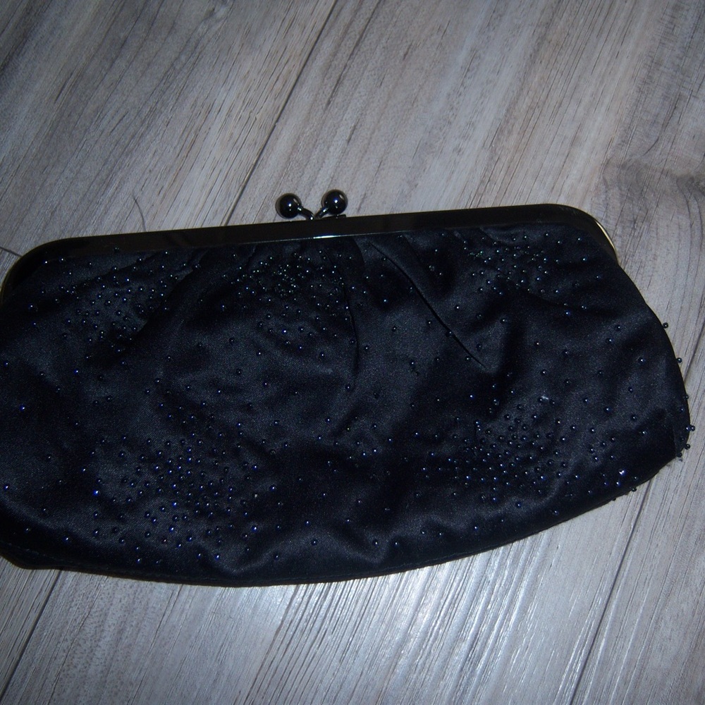 black beaded clutch